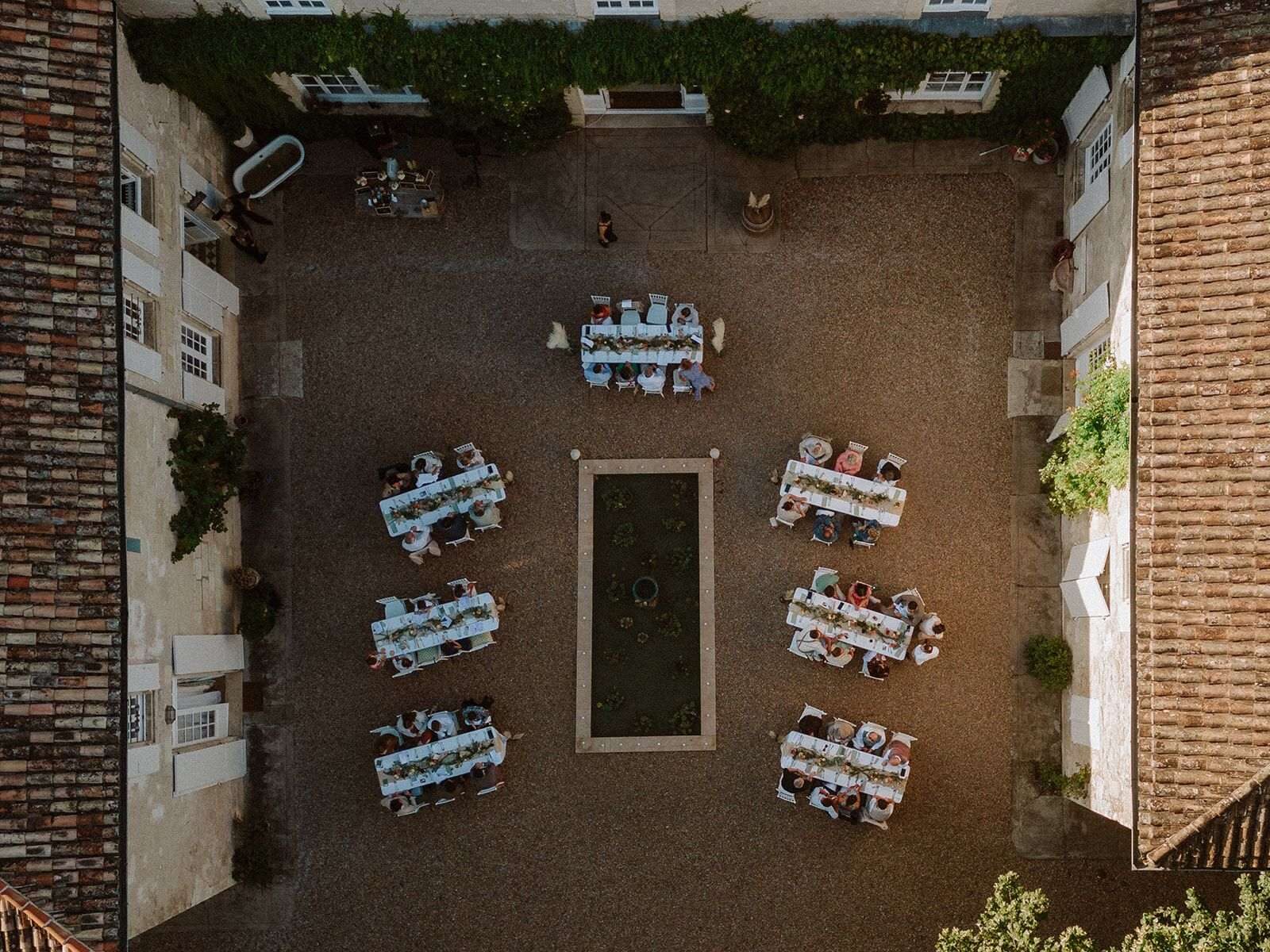 Dinner in the courtyard