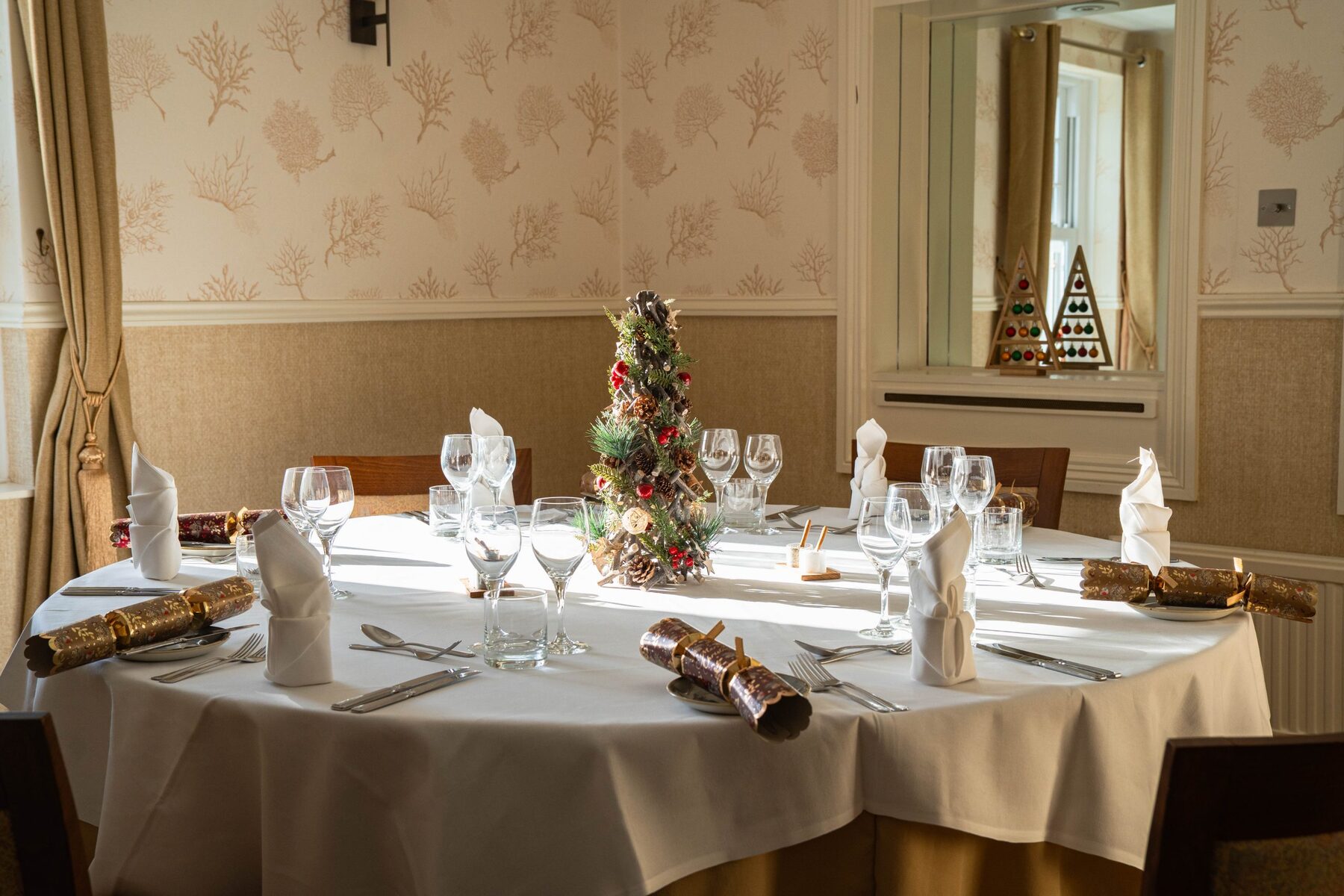 Ilsington Country House Hotel & Spa — Christmas in the restaurant